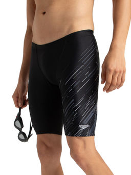 Speedo - Men's Endurance10 Hyperboom V Cut Jammer - Black & Usa Charcoal