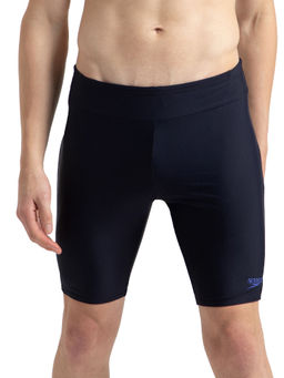 Speedo - Men's Endurance10 Back Waistband Graphic Print Essential Jammer - True Navy & Tonal