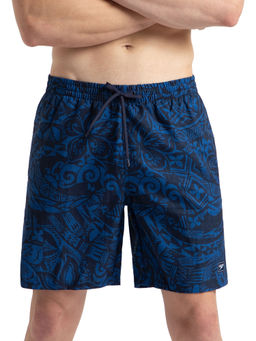Speedo - Men's 4 Way Flex Essential Printed Watershorts With Side Pockets - Peacoat & Turkish Sea