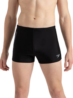 Speedo - Men's Endurance10 Graphic Print Essential Aquashort - Black & Elephant