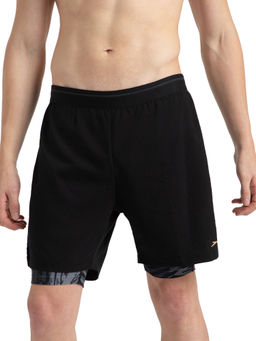 Speedo - Men's Express Lite Multi Sport Watershorts With Built In Jammer - Black & Anthracite