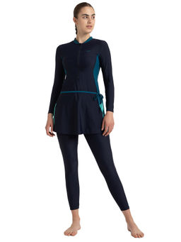 Speedo - Women's Endurance10 Two Piece Closedback Full Body Suit - True Navy & Dark Teal
