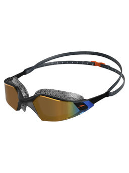Speedo - Unisex Adult Aquapulse Pro Mirror Lens Swim Goggles - Black & Gold (One Size)