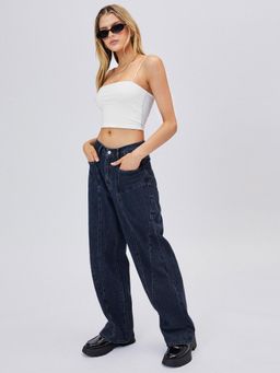 Cider - Mid Waist Pocket Baggy Jeans