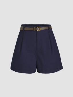 Cider - Belted High Waist Trouser Short
