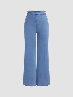 Cider - Stretch High Waist Wide Leg Jeans