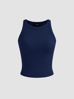 Cider - Cotton-blend Round Neckline Solid Top