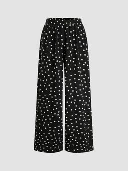 Cider - Leopard Low Rise Wide Leg Pant