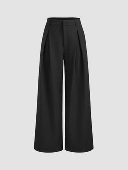 Cider - Mid Rise Straight Leg Pleated Trouser