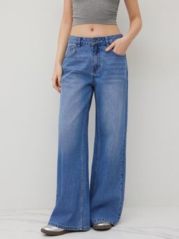 Cider - Denim Low Rise Straight Leg Jeans