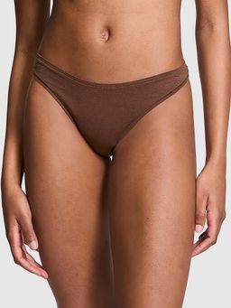 Victoria's Secret - PINK Cotton High-Leg Thong Panty Brown