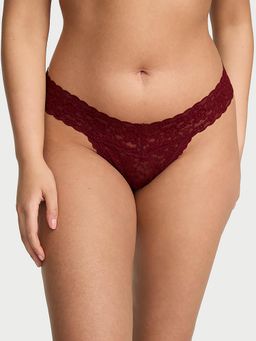 Victoria's Secret - The Lacie Lace Thong Panty Red