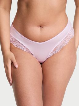 Victoria's Secret - Very Sexy Rose Lace-Trim High-Leg Cheeky Panty Purple