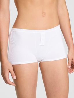 Victoria's Secret - PINK Cotton Dorm Boyshort Panty White