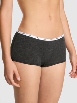 Victoria's Secret - PINK Logo Cotton Boyshort Panty Grey