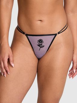 Victoria's Secret - PINK Wink Wild Rose V-String Panty Purple