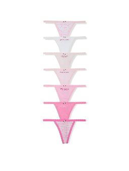 Victoria's Secret - PINK X Love Shack Fancy Rules Of PINK V-String Panties Multi-Color