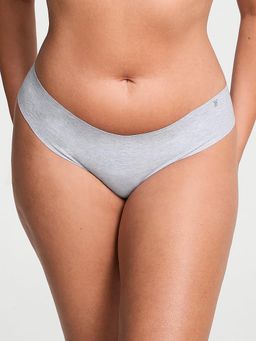 Victoria's Secret - No-Show Cotton Thong Panty Grey