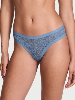 Victoria's Secret - No-Show Lacie Thong Panty Blue