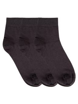 NEXT2SKIN - Mens Cotton Ankle Socks - Pack of 3 (Charcoal Grey:Charcoal Grey:Charcoal Grey)