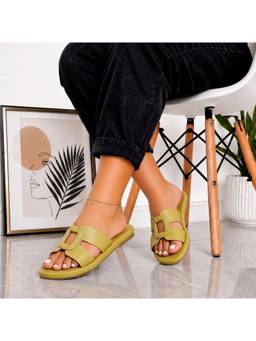 ZELION - Women Green Synthetic Flats