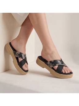 ZELION - Women Black Synthetic Heels