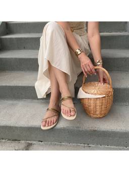 ZELION - Women Bronze Synthetic Sandals