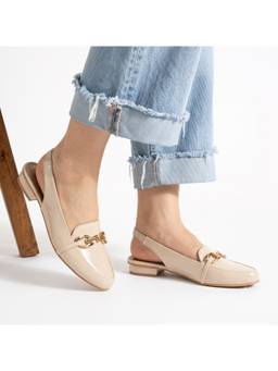 ZELION - Women Beige Synthetic Heels