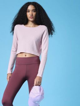 ONLY - Play Women Self Design Purple Top