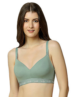Triumph - Cotton Charm 3D Padded Non Wired T-Shirt Bra-Green