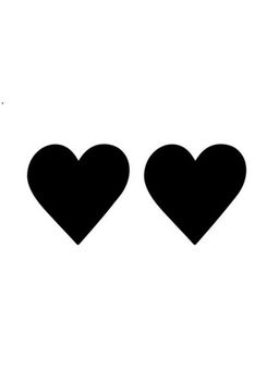 eCraftIndia - Set of 2 "Hearts" Black Wood Wall Art Cut out, Ready to Hang Home Decor