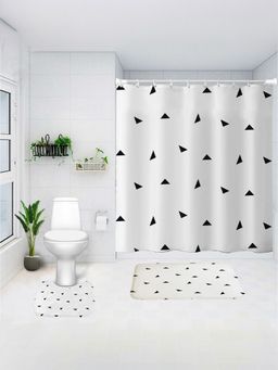 The Better Home - Shower Curtain & Bath Mat Set Dark Prism