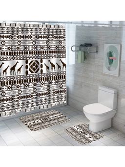 The Better Home - Shower Curtain & Bath Mat Set Mystic Giraffe