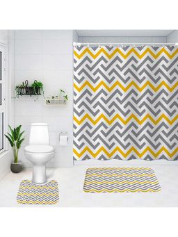 The Better Home - Shower Curtain & Bath Mat Set Mellow Waves