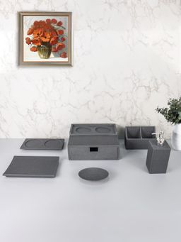 The Better Home - Bathroom Accessories Set Grey