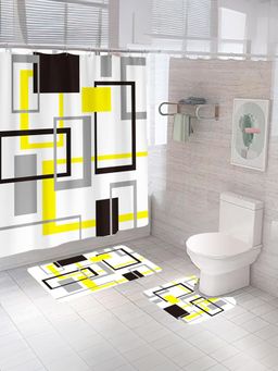 The Better Home - Shower Curtain & Bathmat Multicolour