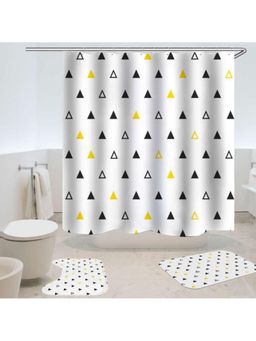 The Better Home - Shower Curtain & Bathmat Set (Geometric Triangles)