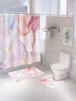 The Better Home - Shower Curtain & Bathmat Multicolour