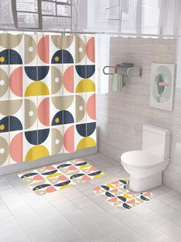 The Better Home - Shower Curtain & Bath Mat Set Radiant Beats