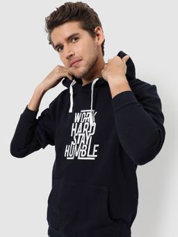 Campus Sutra - Printed Full Sleeve Hooded Sweatshirt