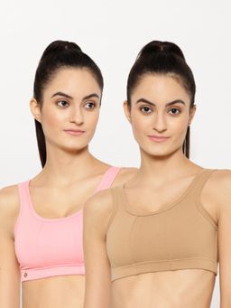 Floret - Wirefree Non-padded Sporty Bra - Multi-Color