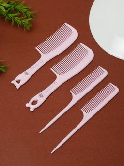 Stol'N - Pack of 4 Printed Hair Combs - Pink