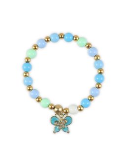 Asthetika Kids - Butterfly Charm Beaded Bracelet