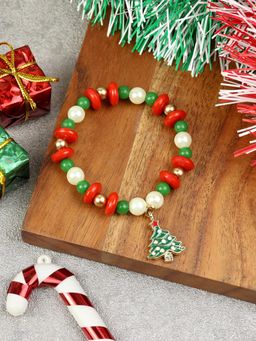 Asthetika Kids - Christmas Tree Charm Beaded Bracelet