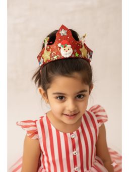Choko - Christmas Crown Hairband for Girls - Tiara with Santa, Stars & Glitter, Kids Hair Accessory