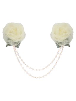 Asthetika Kids - Fabric Floral Beaded Hair Clip