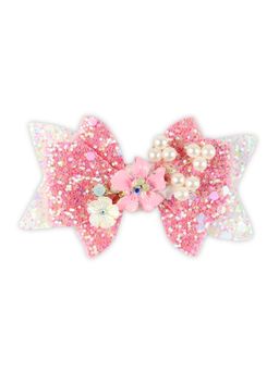 Asthetika Kids - Glitter Fabric Bow Hair Clip