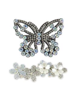 Asthetika Kids - Pack of 2 Glitter Fabric Bow Hair Clips