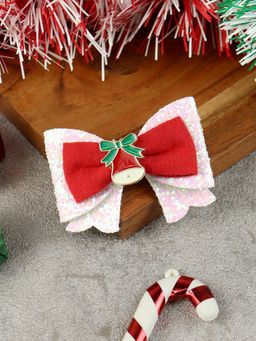 Asthetika Kids - Christmas Bell Charm Bow Hair Clip