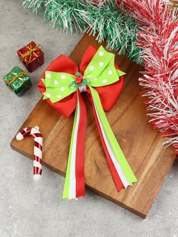 Asthetika Kids - Christmas Mistletoe Bow Hair Clip